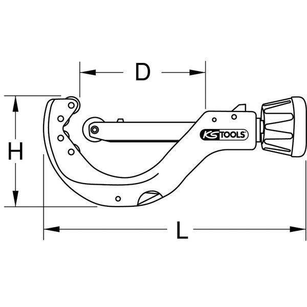 KS TOOLS Automatik-Rohrabschneider für Kunststoffrohre 50-140 mm - 222.1250