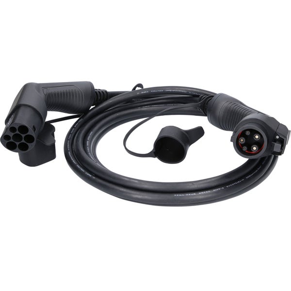KS TOOLS efuturo Ladekabel gerade Typ 2 auf Typ 1 Stecker 1 Phase bis zu 7,4 kW 32 A 230 V Mode 3 5 Meter - 117.7130