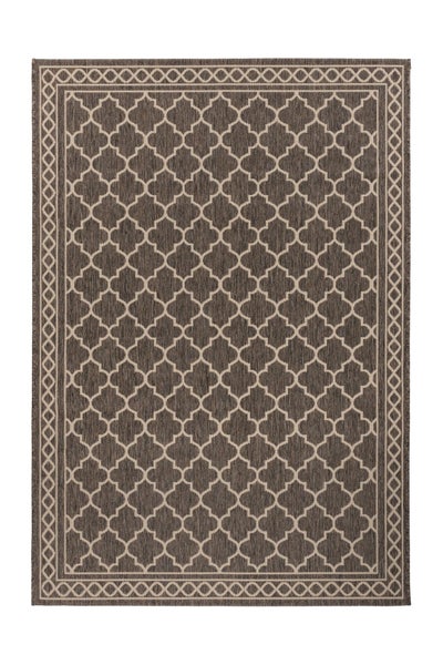 Flachflor Teppich Silkaria Braun / Creme Modern 160 x 230 cm