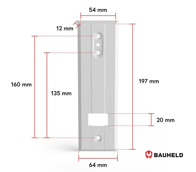 Maße einer Bauheld Geräteanschlussdose