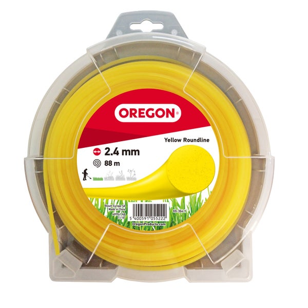 OREGON Mähfaden, Trimmerfaden Gelb Roundline - 2,4 mm x 88 m (69-364-Y)