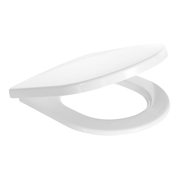 SCHÖNER WOHNEN-Kollektion WC-Sitz ANTUS WRAP, Weiß, Toilettendecken mit Absenkautomatik, Klodeckel kratzfest und keimarm, Klobrille inkl. Befestigungsmaterial