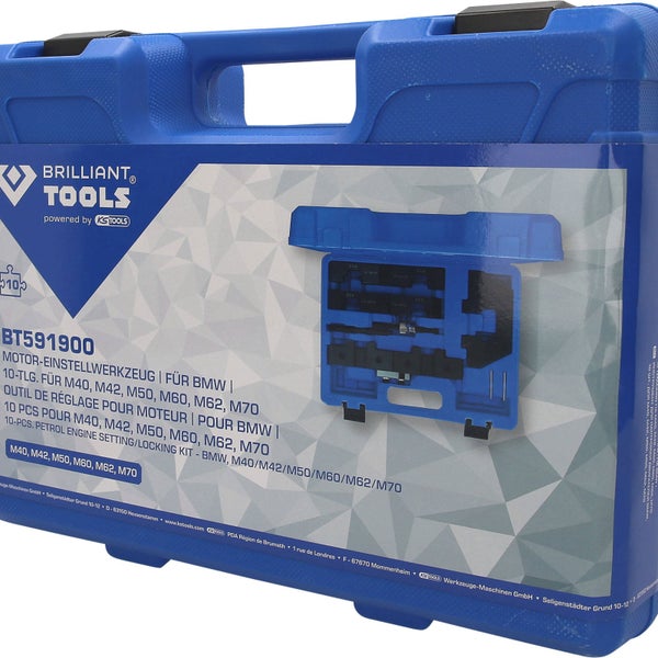 Brilliant Tools Motoreinstellwerkzeug für BMW in blauem Werkzeugkoffer