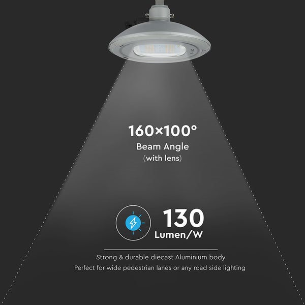 V-TAC VT-115ST - LED-Straßenleuchten - 130lm/w - Samsung - IP65 - Grau - 100 Watt - 13000 Lumen -