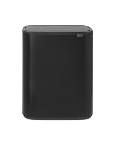 Brabantia Hochwertiger Abfallsammler Mit Touch Öffnung 2 x 30 Liter HxBxT 65,6 x 54,5 x 31 cm Schwarz