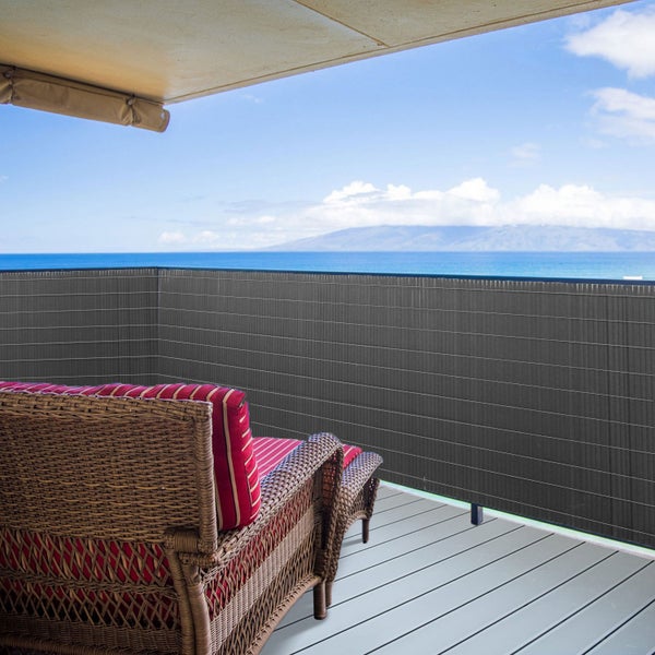 urfence Stabil & Wetterfest: 100x500 PVC Sichtschutzmatte - Wind- und Sichtschutz Balkon Terrasse - Garten Sichtschutzzaun Kunststoff Zaunmatten - Balkonsichtschutz 90cm hoch - Terrassen Windschutz
