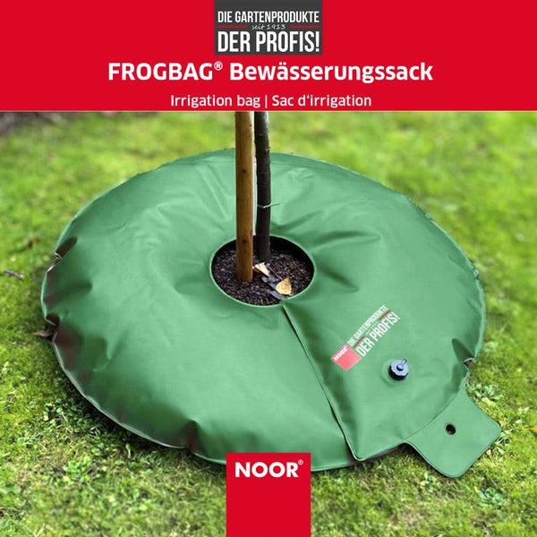 Bewässerungssack für Bäume FROGBAG DONUT - 100 Liter - Wassersack als Bewässerungsbeutel - aus reißfestem PE-Gewebe 520g/m²