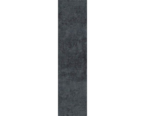 Dunkelgrauer Teppichläufer mit strukturierter Oberfläche und meliertem Design.