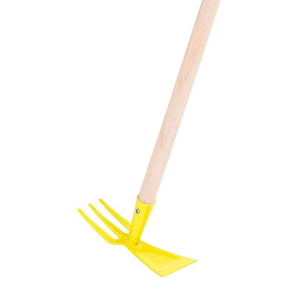 Kinderdoppelhäckchen mit Holz-Stiel - Gelb