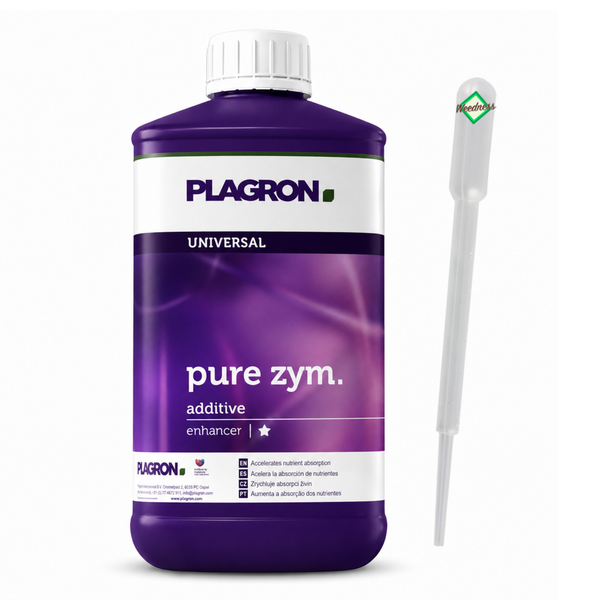 Plagron Pure Zym Additiv für Pflanzen in Flasche mit Dosierpipette zur Förderung der Nährstoffaufnahme
