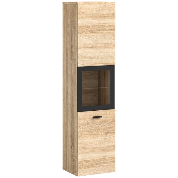 Boston Hochschrank Bad 1 Tür Eiche Dekor. 30 X 29 X 125 cm