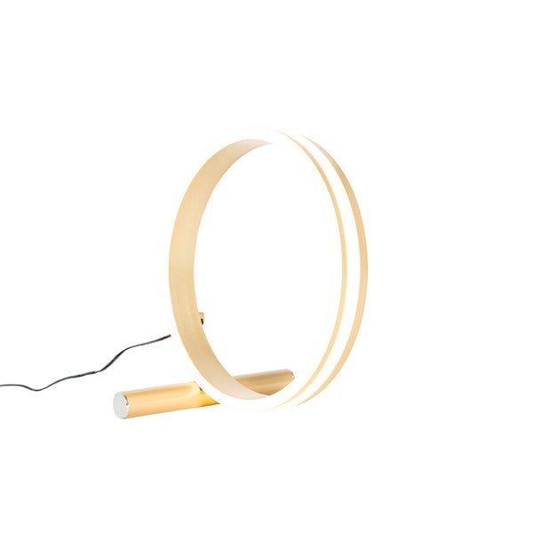 LED-Tischleuchte mit kreisförmigem Design und Zylinderfuß