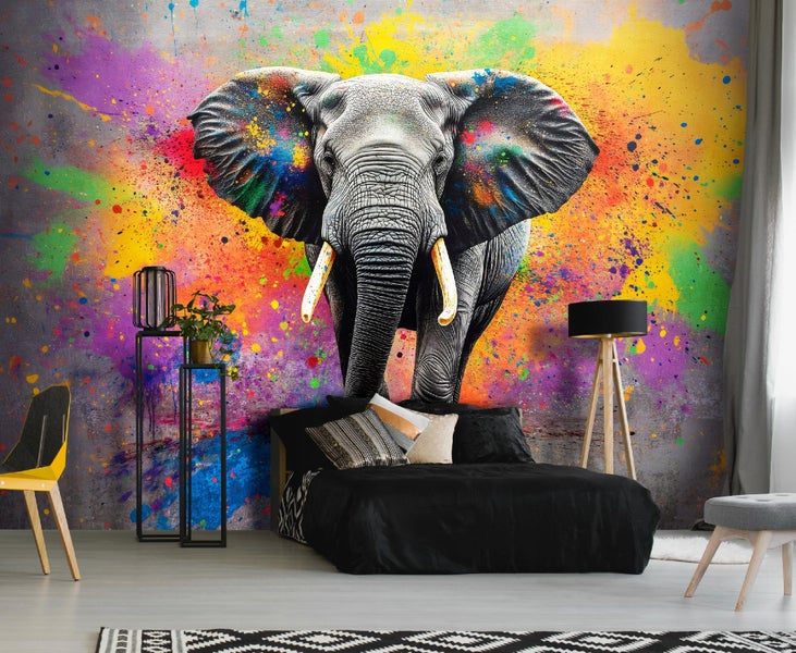 Fototapete Kinderzimmer Tiere Elefant Kinder Vlies Tapete 350x250 cm