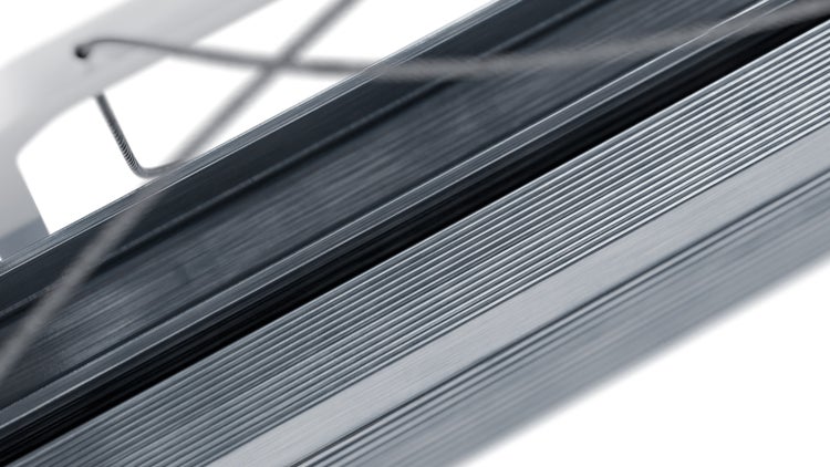 Nahaufnahme von Metallprofilen für den Trockenbau