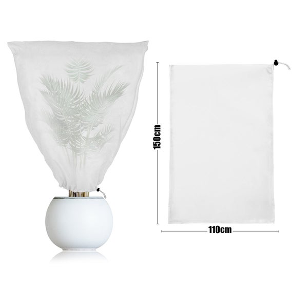 Pflanzenschutzhaube für Kübelpflanzen mit 150 cm Höhe und 110 cm Breite, inklusive Zugband zum Schutz vor Kälte und Frost.