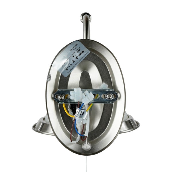 Badezimmerlampe von hinten mit Installationsdetails