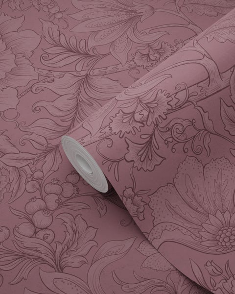 Tapetenrolle mit floralem Muster