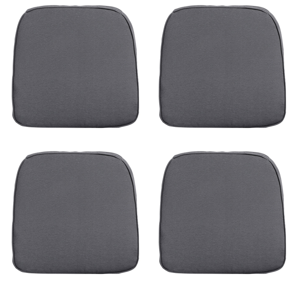 Sitzkissen Geflecht Panama grau - ca. 48x48 cm - 4er-Set
