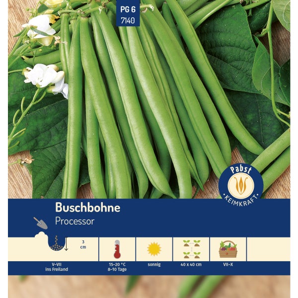 Buschbohne mittelspät & robust Processor Samen von Pabst Keimkraft