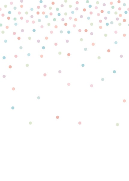 ESTAhome Fototapete Konfetti Punkte Rosa, Grün und Blau - 200 x 279 cm - 158931