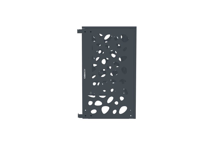 Casancov Aluminium Gartentor mit organischem Lochmuster.