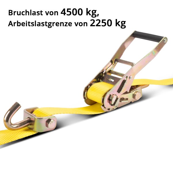 Radsicherung TRS-50 ST 3 m x 50 mm 2.250 kg Reifen-Ratschengurt