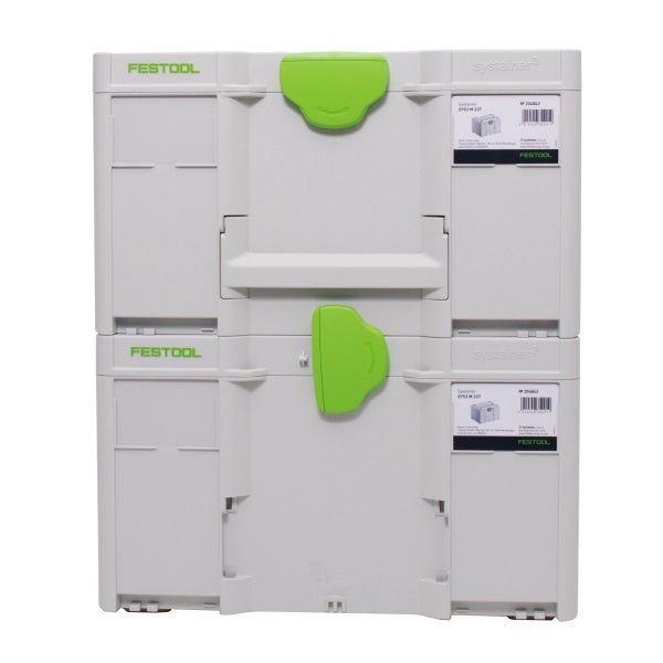 Festool Systainer Set 2x SYS3 M 237 ( 2x 204843 ) 21,4 Liter 396x296x237mm Werkzeugkoffer koppelbar
