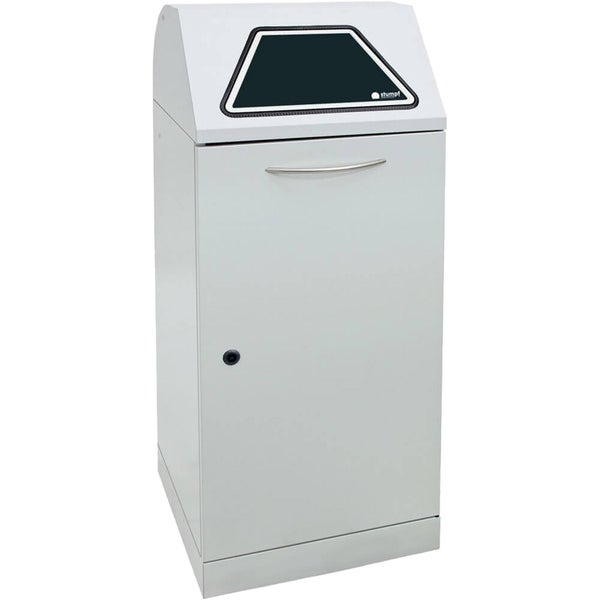 Stumpf Abfallbehälter mit Sichtfenster und Tür