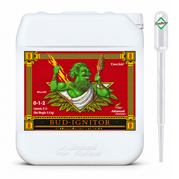 Kanister mit 4 Litern Advanced Nutrients Bud Ignitor Pflanzendünger inklusive Pipette