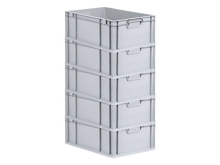PROREGAL Spar Set 5x Eurobox Nextgen Economy Griffe Geschlossen HxBxT 22 x 40 x 60 cm 44 Liter Eurobehälter Transportbox Transportbehälter