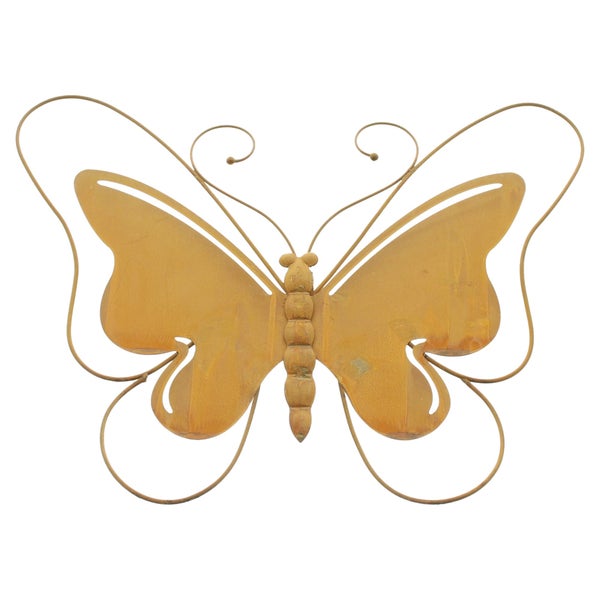 FRANK FLECHTWAREN | Wandhänger Schmetterling, METALL, 38 x 0,5 x 29 cm