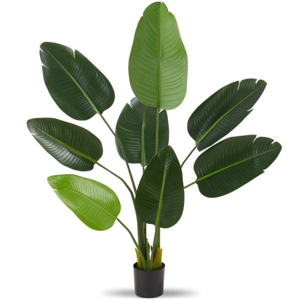 Künstliche Strelitzie im Topf als Zimmerpflanze