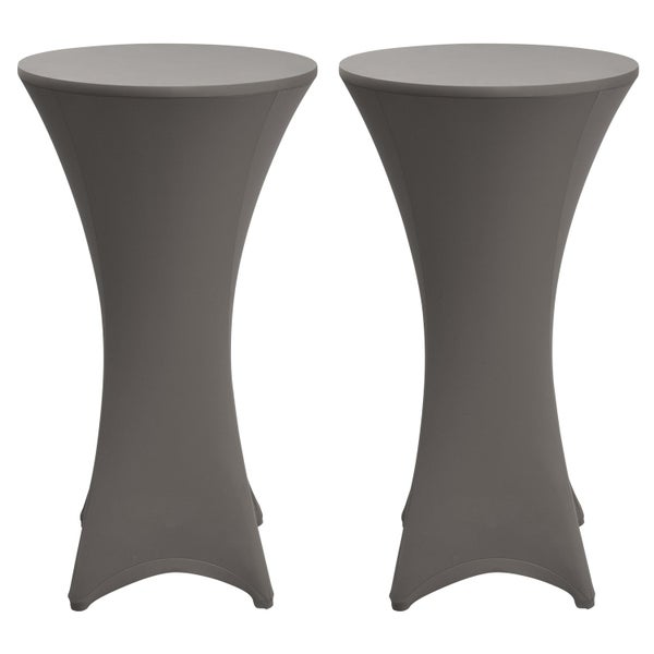 Beautissu Stella Stehtischhusse Ø 70 cm Anthrazit (2tlg)