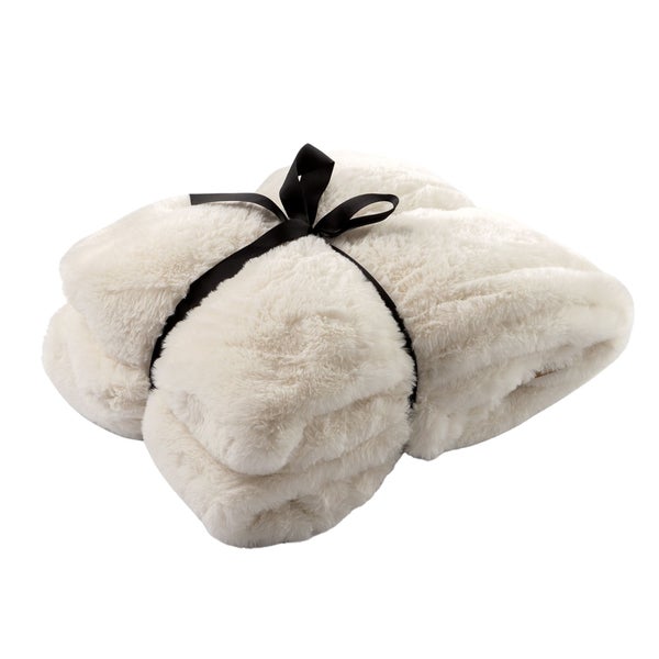 Flauschige Kuscheldecke mit Schleife