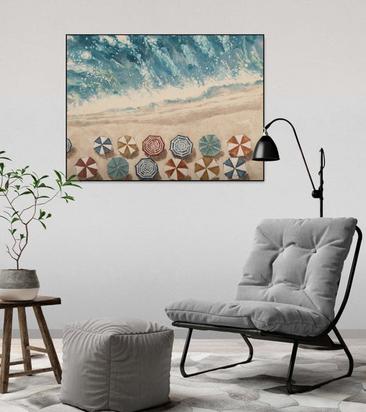 Handgemaltes Gemälde Acrylfarbe 100x75cm Blau