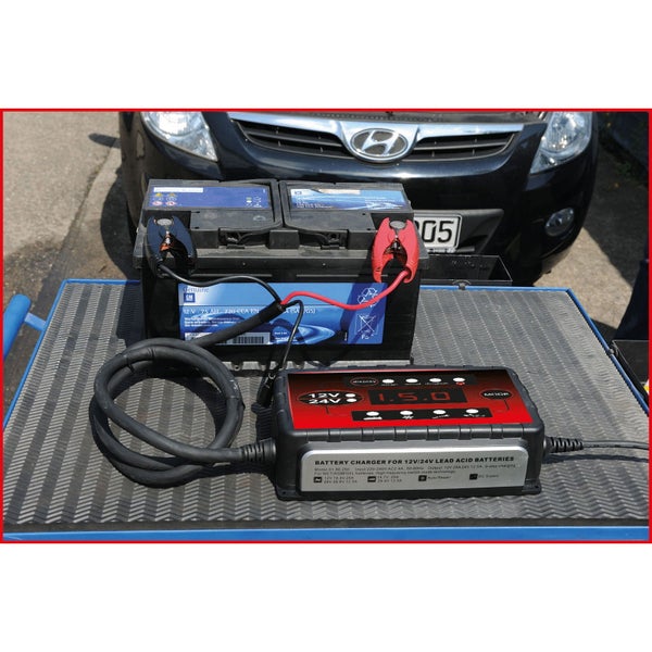 KS TOOLS 12V + 24V SMARTcharger Hochfrequenz-Batterieladegerät 25A/12,5A - 550.1745