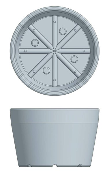 Pflanzgefäß COLO 50 M, Durchmesser 50cm, 60 l Volumen, taupe, Pflanzkübel, Pflanztopf
