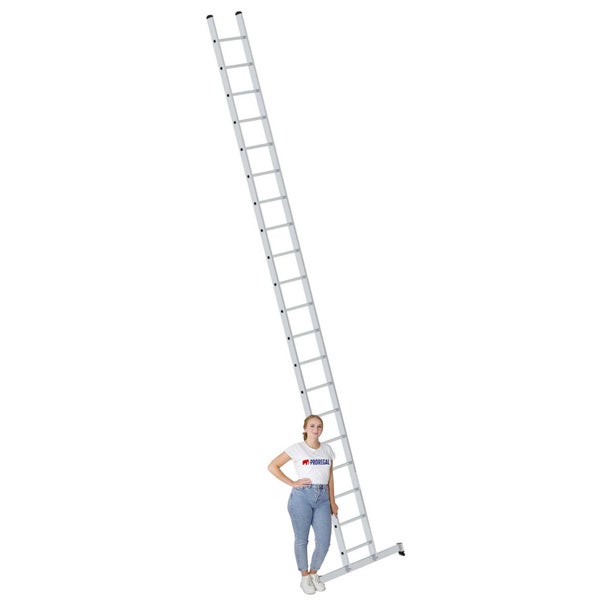 PROREGAL Sprossen-Anlegeleiter mit Traverse 20-Sprossen