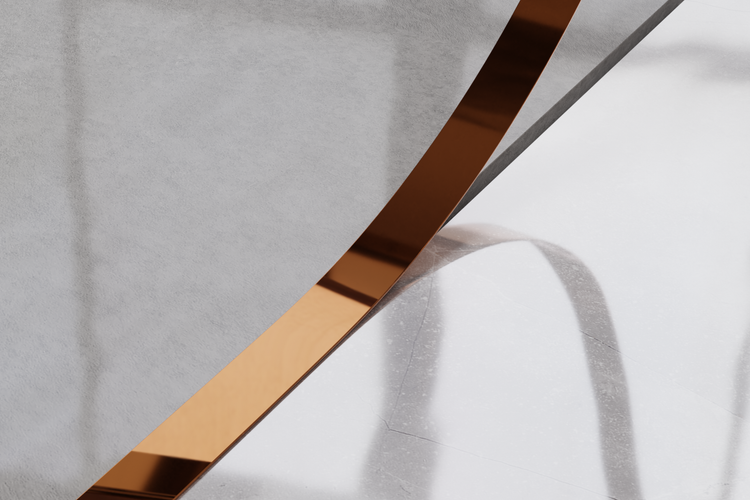 Detailansicht eines Profils als Wandabschluss.