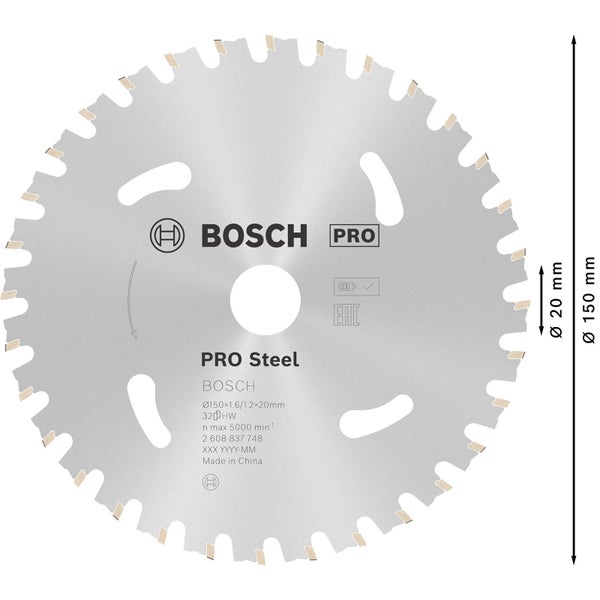 Bosch Pro Stahl Kreissägeblatt, 150 mm Durchmesser