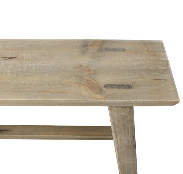 FRANK FLECHTWAREN | Holzbänkchen Used-Look, hoch, HOLZ, 58 x 17 x 45 cm