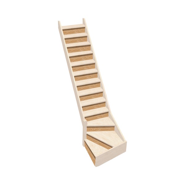 Normandie- Setzstufen für Treppe 1/4 gewendelt