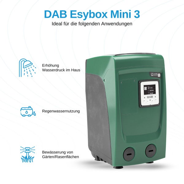 DAB Esybox Mini 3 Hauswasserwerk zur Druckerhöhung und Gartenbewässerung
