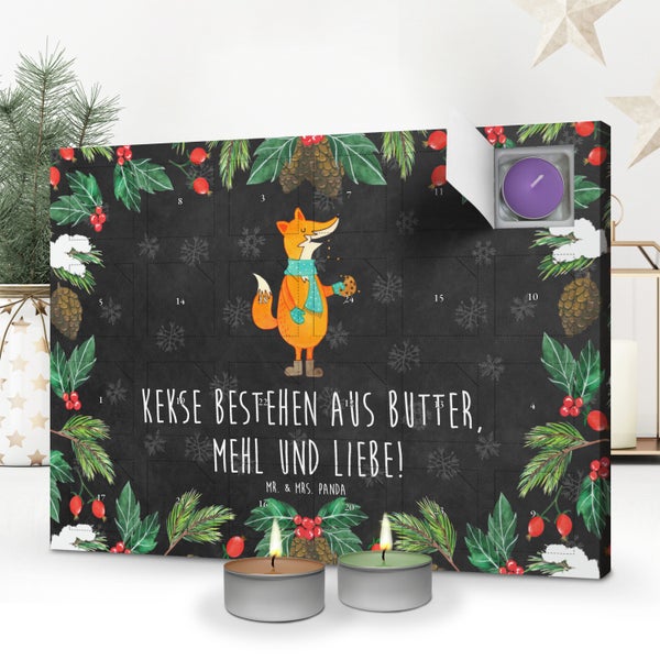 Mr. & Mrs. Panda Duftkerzen Adventskalender Fuchs Keks - Schwarz