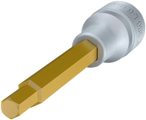 Hazet Steckschlüsseleinsatz 986L-6 1/2 Innen-6-kant SW 6 mm L 100 mm - 986L-6