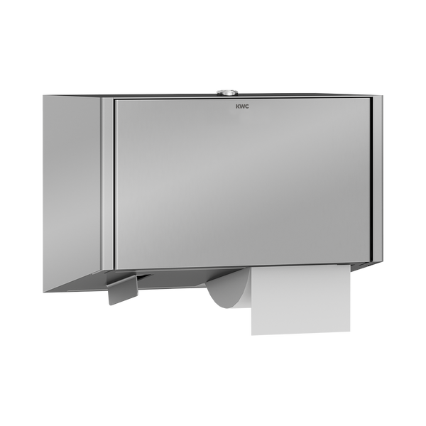 Wandmontierter Papierhandtuchspender aus Edelstahl von KWC.