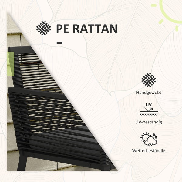 PE Rattan Produktmerkmale: handgewebt, UV beständig, wetterbeständig