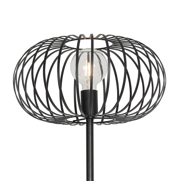 Dekorative Lampe mit Metallgestell und Glühbirne