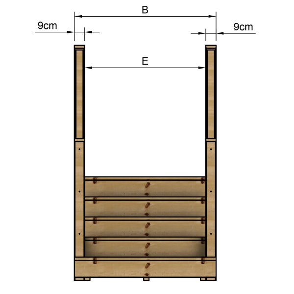Abmessungen eines Hochbeets aus Holz