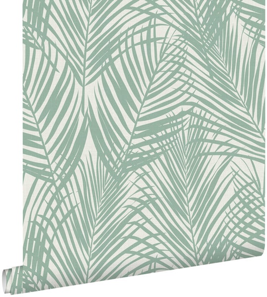 ESTAhome Tapete Palmenblätter Mintgrün - 0,53 x 10,05 m - 139005